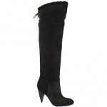 BCBG OTK Over-the-Knee Black Suede Boots Size 8