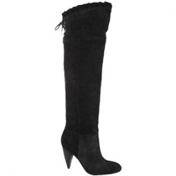 BCBG OTK Over-the-Knee Black Suede Boots Size 8