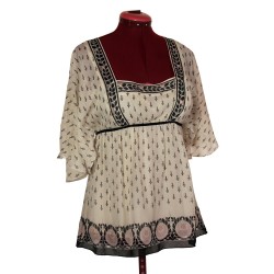 Max Studio Empire Waist Silk Blouse Size Small