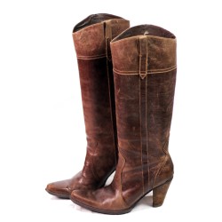  Steve Madden Western Style Leather Knee High Boots Size 8